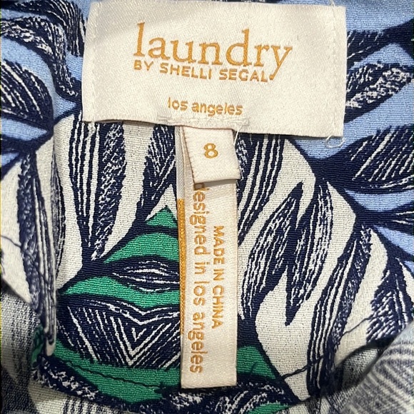 LAUNDRY BY SHELLI SEGAL, WOMENS LEAF PRINT BOMBER JACKET, SIZE 8 - Picture 3 of 8